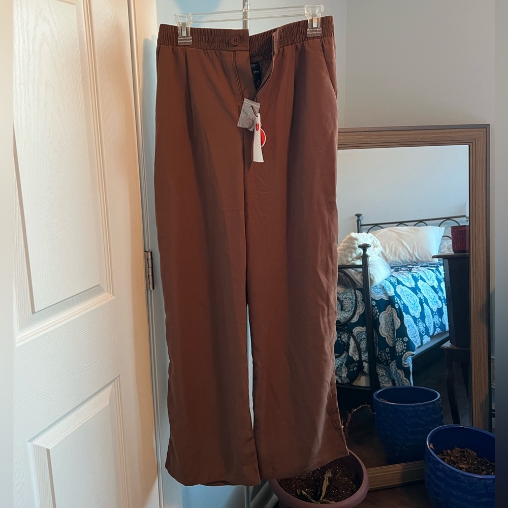 Chocolate brown cider trousers